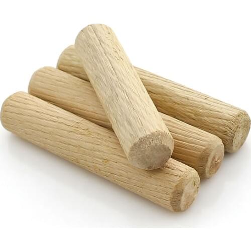 High-quality Dutch wooden stick home connector round wooden plug twill wooden pin furniture connector M6M8M10M12 25pcs