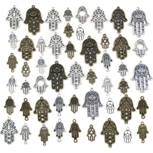 102 pendants Bronze Tibetan Silver Set Palm Alloy Accessories DIY Jewelry Bracelet Necklace Decoration Material