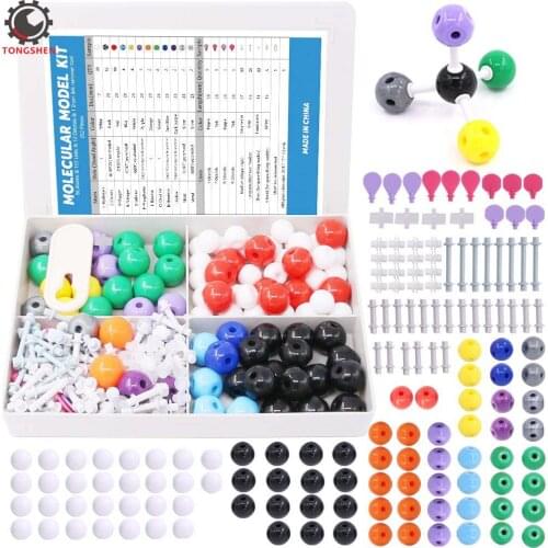 252Pcs Molecular Model Kit for Inorganic and Organic Molecular Model Teacher and Student Kit 86 Atoms & 153 Links & 12 Orbitals