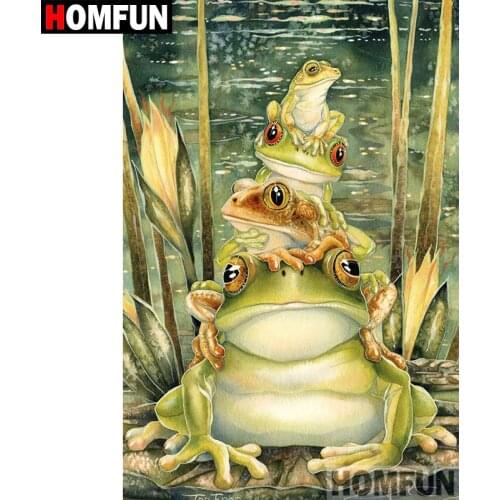 HOMFUN Full Square/Round Drill 5D DIY Diamond Painting "Cartoon frog " Embroidery Cross Stitch 5D Home Decor Gift A08823