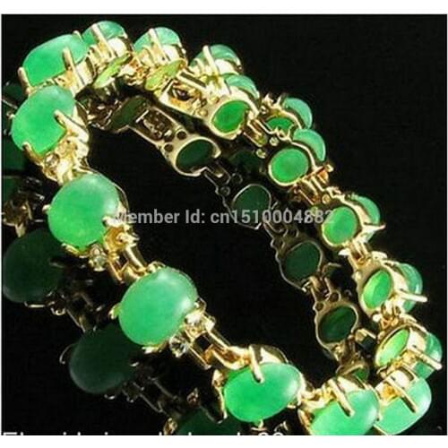 Free shipping 00104 Noblest nature green bracelet 7.5
