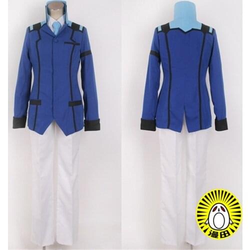 Free shipping Cartoon Anime Mobile Suit Gundam 00 Cosplay Graham Aker Cos Woman Man Halloween Party Cosplay Costume