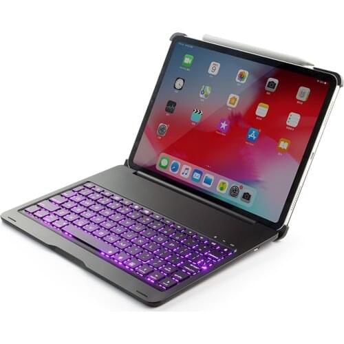 Case For iPad Pro 11 Keyboard New 2018 Notebook Flip-style Colorful Backlit Bluetooth 4.0 Keyboard For iPad 11 10.5 Tablet Case