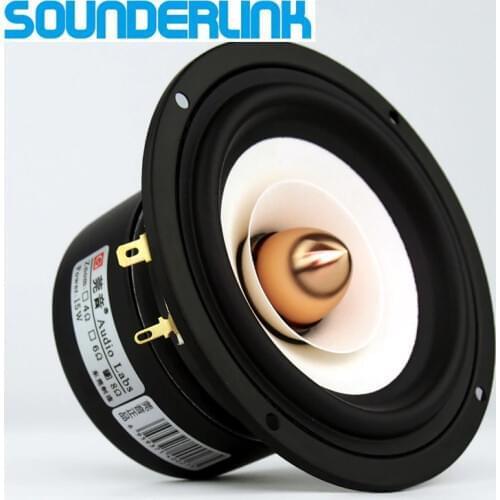 2pcs/lot Sounderlink Audio Labs Top end 4 inch Full Range monitor Speaker tweeter woofer Aluminum Bullet hea 2 Layer kapton Cone
