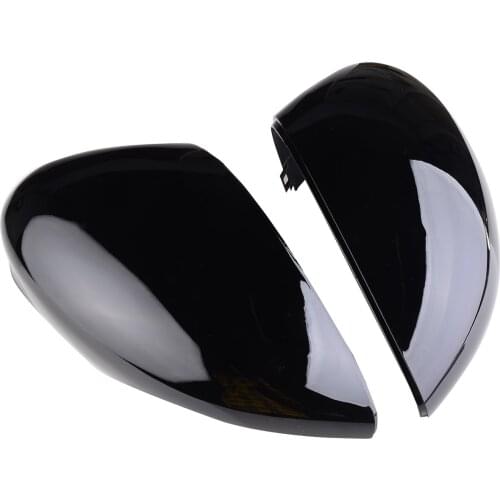 For Ford Fiesta MK7 2008-2017 1pair Car Gloss Black Plastic Side Mirror Cover Cap Left/Right Wing Door 8A61-17K746-CA Parts