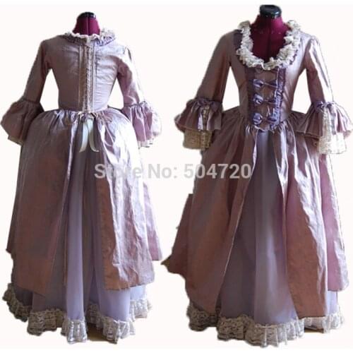 Tailored!stripe Vintage costumes 18th Duchess Retro medieval Renaissance Reenactment Theatre Civil war Victorian dress HL-416