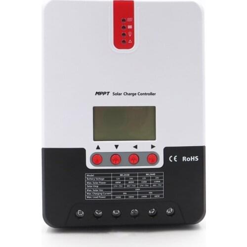 1 Pcs 20A Solar Panel MPPT Solar Charge Controller Solar charger Regulator MPPT SRNE Shuori ML2420 Solar Controller Hot sale