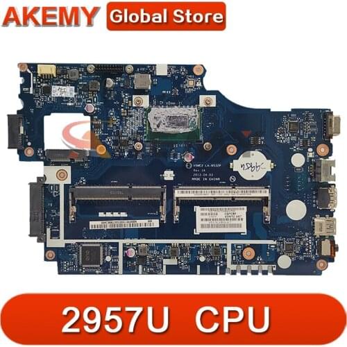 Akemy Laptop motherboard For ACER Aspire E1-572 E1-532 E1-572G Mainboard 2957U V5WE2 LA-9532P NBMFM1100E SR1DU