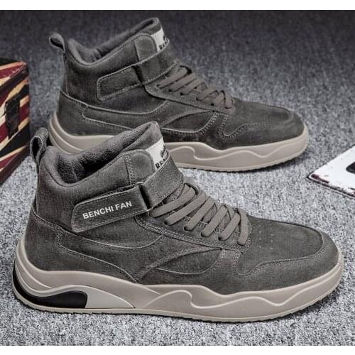 Trendy fashion Cotton Shoes High Top Keep warm Mens Casual Shoes Comfortable Hard-Wearing Mens Leisure shoes Winter Snow Shoes