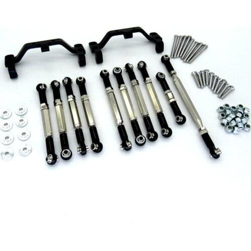 Metal Adjustable Tie Rod Link Rod Set for MN D90 D99 D99S RC Car Modification Parts