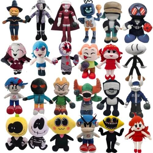 2021 New Friday Night Funkin Plush Toys Spooky Month Skid and Pump Game Stuffed Doll Birthday Halloween Gift for Kids