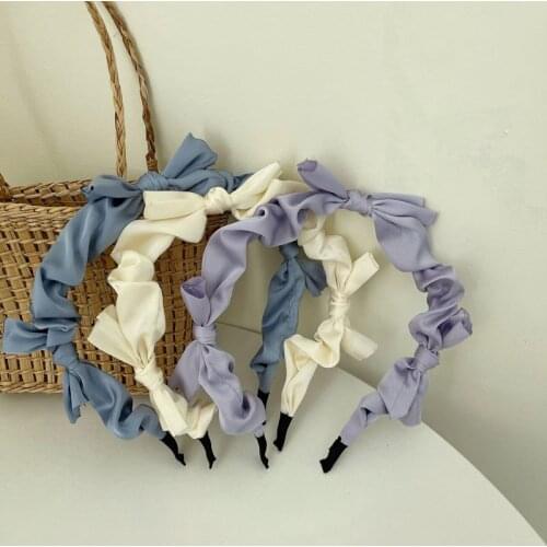 2021 Fashion New Bow Bezel Headband Women Hair Bands Girls Candy Color Hair Band Wide Headhoop for Girl Hair Accessories