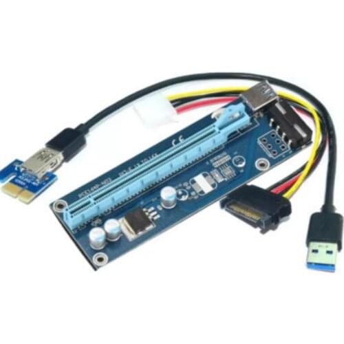PCI-E 1X to 16X extension conversion board PCI-e turn pcie adapter card 60cm cable pcie riser card for bitcoin miner shipping
