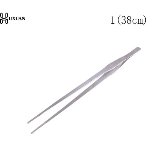 Aquarium Plant Reef Tank Long Straight Tweezer Clip Scissor Stainless Steel Feeding Curve Straight 38cm 48cm