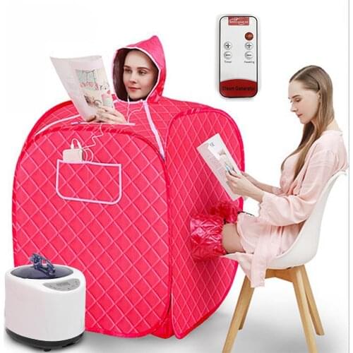 220V 2.5L Portable Steam Sauna Spa Room Home Full Body Slimming Detox Therapy Steam Foldable Sauna Cabin Sauna Generator