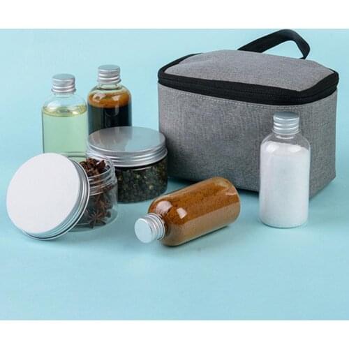 Portable Spice Condiment Jar Can Bottle Camping Picnic Organizer Storage Bag