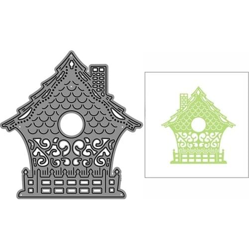New Dwarf House Fence Craft Embossing Mold 2021 Metal Cutting Dies for DIY Decorative Scrapbooking Album Card Making No Stamps