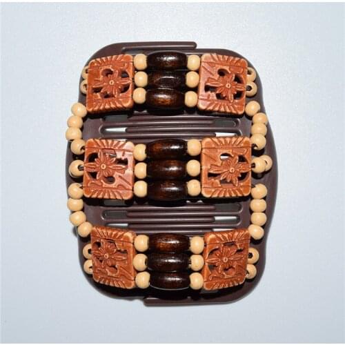 Bridal professional lady Stretchy Beaded Double Magic Hair Combs Clip double hair combs hairpins hair accessories 10 pcs/lot