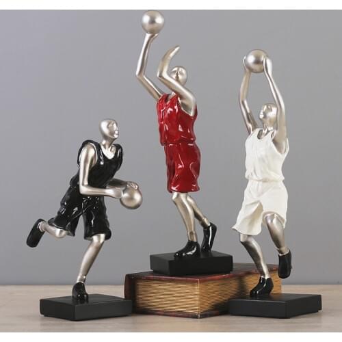 Modern Resin Basketball Players Carving Handicraft Furnishing Articles Figurines & Miniatures Home Decor Desktop Arts And Crafts