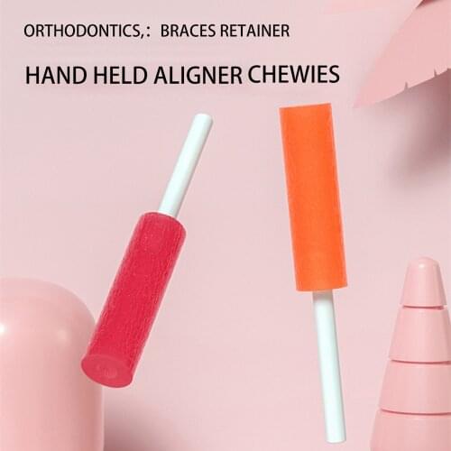 Lengthened Aligner Chewies Dental Aligner Retainer with Hand Held With Comfort Bite Orthodontic Chew for Invisalign Aligners