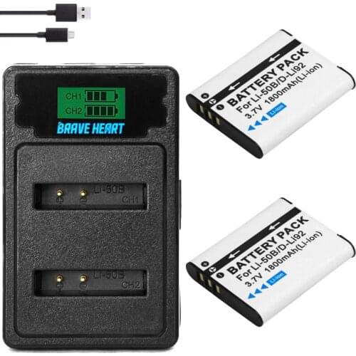 TYPE-C charger LI-50B LI 50B Battery for Olympus VR-340 1010 1020 1030SW Tough 6000 6020 8000 8010 MJU 1010 1020 TG 610 810 XZ-1