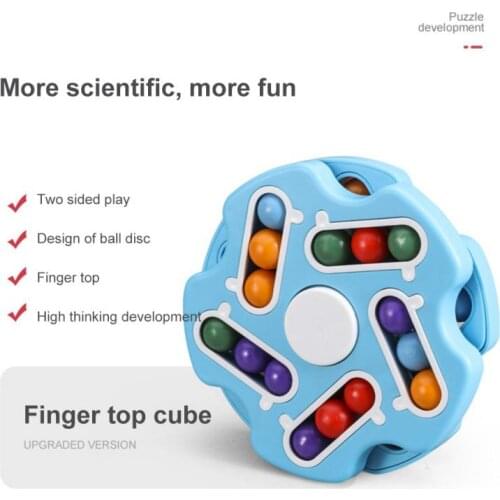 2021! Fingertip Fidget Bean Toys Creative Decompression Anti-Stress Parent-child Interactive Educational Stress Relief Spin Bead
