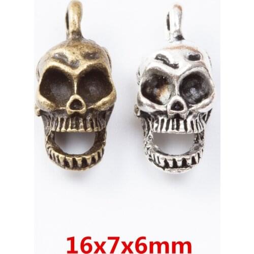 25 pcs Skull alloy pendant DIY charm Fashion Bracelet Necklace Jewelry Accessories 7053