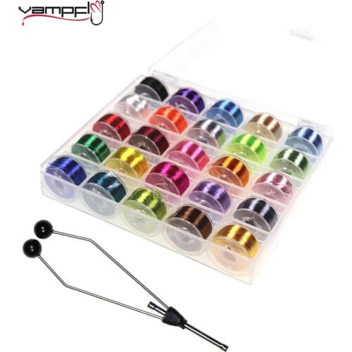 Vampfly 25 PCS 200D Fishing Fly Tying Thread For Small Dry Wet Flies Nymphs Bobbin Holders color randomly shippment