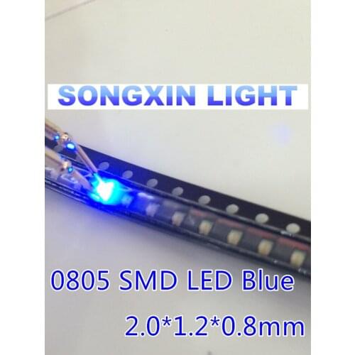 3000PCS SMD 0805 Blue Super Bright 0805 2012 SMD LED chip Diodes 0805 LED 0805 light-emitting diode blue 460-470nm