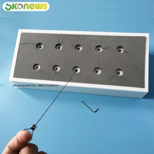 4 Pcs Customzied Jewelry Ring Pendant Earring Anti Theft Display Tray Box With Retractable Security Wire Cable