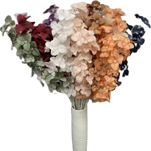 5Pcs Fake Long Stem Autumn Bougainvillea (3 Stems/Piece) 32.28" Length Simulation Plum Blossom for Wedding Centerpiece