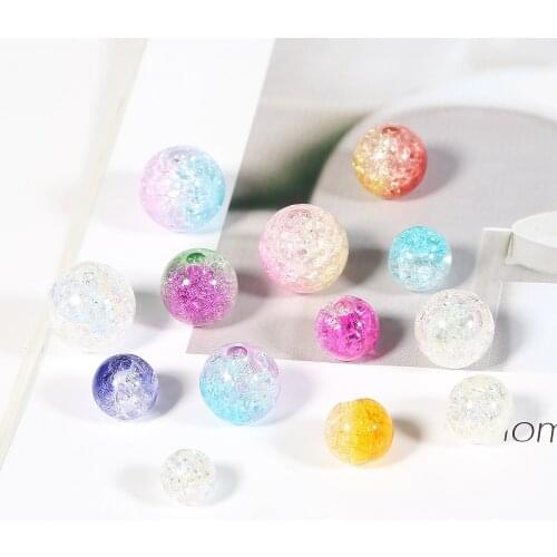 8/10/12/14mm Mini Acrylic Bubble Ball Beads With Round Shape Transparenyt For DIY Necklace Bracelet Jewerly Making