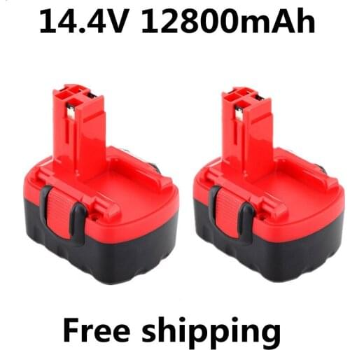 New 14.4V 12800mAh Rechargeable Battery for bosch 14.4V Battery 12800mAh BAT038 BAT040 BAT140 BAT159 BAT041 3660K+free shipping