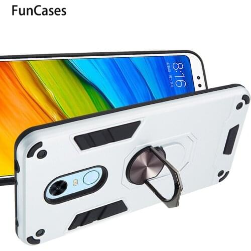 Car Ring Armor PC + TPU Protector For accesorios Redmi New Cases sFor Redmi capinha 5A Prime 5 Plus Note Pro Cove Cool