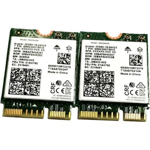 Wireless-AC Dual Band Wifi Card Adapter for In-tel 9462NGW CNVI NGFF M.2 Key E