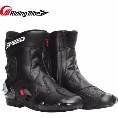 Riding Tribe Mens Scooter Motorcycle Racing Boots Protective Gear Anticollision Anti-skid Shifter Shoes Accessories