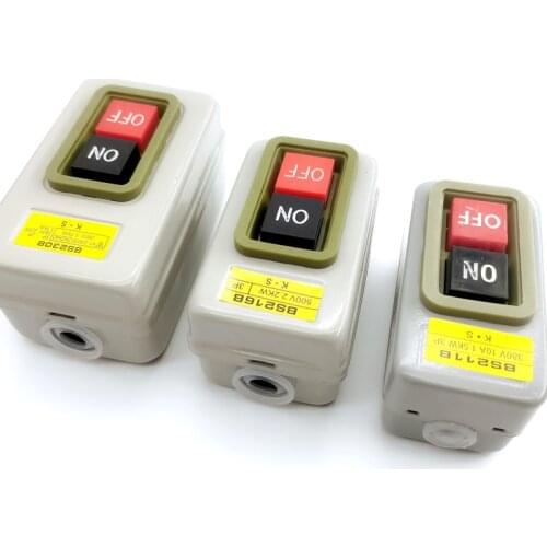 BS211B/216B/230B 1.5/2.2/3.7KW Power Control Button Switch Three Phase Motor Start Button and Push Switch