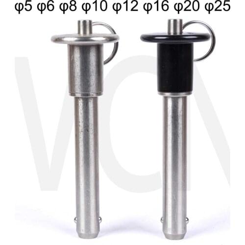 MS17984 Quick release pins Button Handle Ball lock pins stainless steel DIA 6 lgth10 15 20 25 30 35 40 45 50 55 60 70 80 90 100