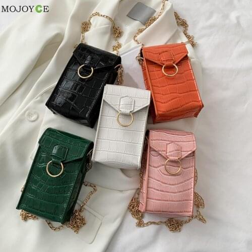 Ladies Phone Storage Shoulder Bags PU Leather Women Handbag Totes Exquisite Shopping Bag with Stone Pattern Printed