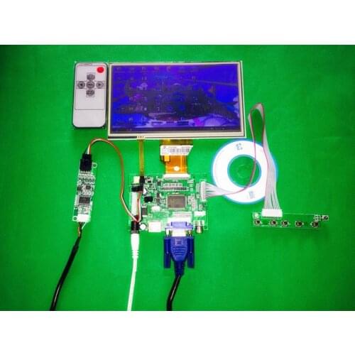For INNOLUX 7.0" inch Raspberry Pi LCD Touch Screen Display TFT Monitor AT070TN90 + Touchscreen Kit HDMI VGA Input Driver Board