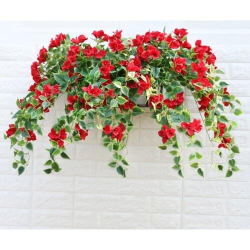 Htmeing Artificial Bougainvillea flowers Garland Silk Fake Flower Hanging artificial flowers Home office Wedding Decoration