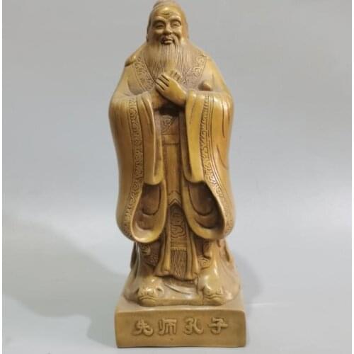 China brass Educator Confucius crafts statue