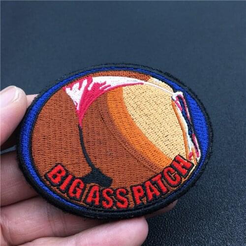 Sexy Beauty Beautiful Smooth Big Ass Patch Hardens Love Embroidery Tactical Morale Armband Badge For Clothes Patches