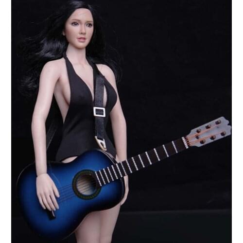 1/6 Scale Blue Classical Guitar Model Musical Toys Scene for 12in Soldier Action Figure Accessories Gift