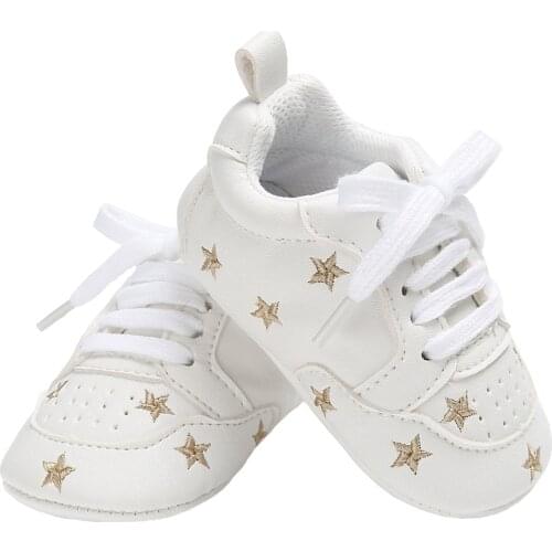New Baby Casual Shoes for Boys Girls Flats Little Kid Sneakers Soft Sole Newborn Gear Infant Tennis Toddler PU Leather Moccasins