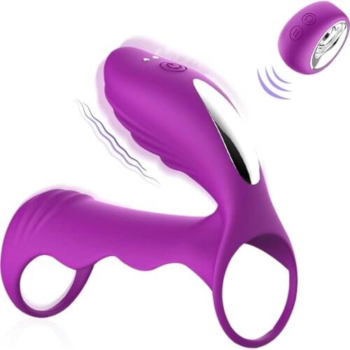 Male Vibrating Delay Ejaculation Sex Toys for Men Women Cock Rings Vibrator Penis Ring Lock ring Clitoris G spot Stimulator