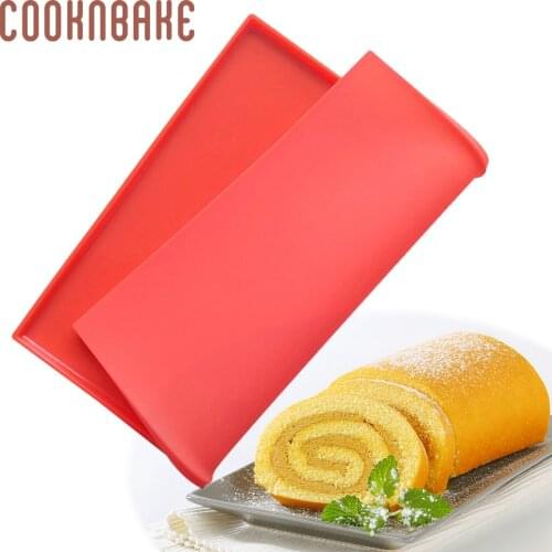 COOKNBAKE silicone cake rolling mat oven cake pastry baking mold big Swiss Roll cake Sheet sponge cake bread mould