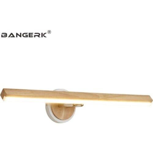 Nordic Design Bathroom Sconce Wall Light LED Modern Mirror Wall Lamp Wood Can Adjusted Loft Home Decor Indoor Lighting Fixtures