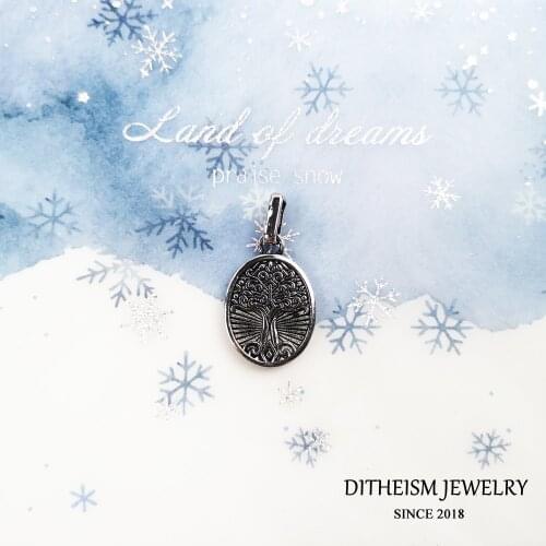 Pendant Stylised Tree Oval Fit Necklace 2020 New Fashion Jewelry Accessories 925 Sterling Silver Mystical lucky Gift For Woman