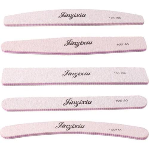 1 Pcs Half-Moon-Shaped Nail File Nail Buffer Grinding Polishing Sanding Buffing Pedicure Emery Board Nail Art Tools